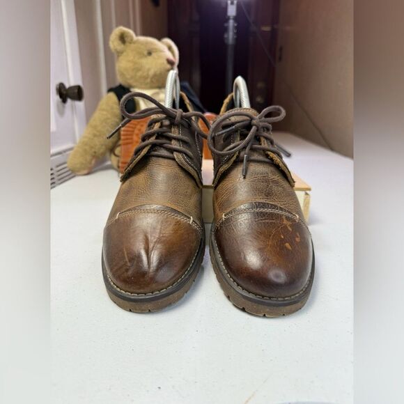 Bed Stu Men's Cap Toe Leather Oxford Shoes Size US 9.5 Factory Distressed - Picture 10 of 11